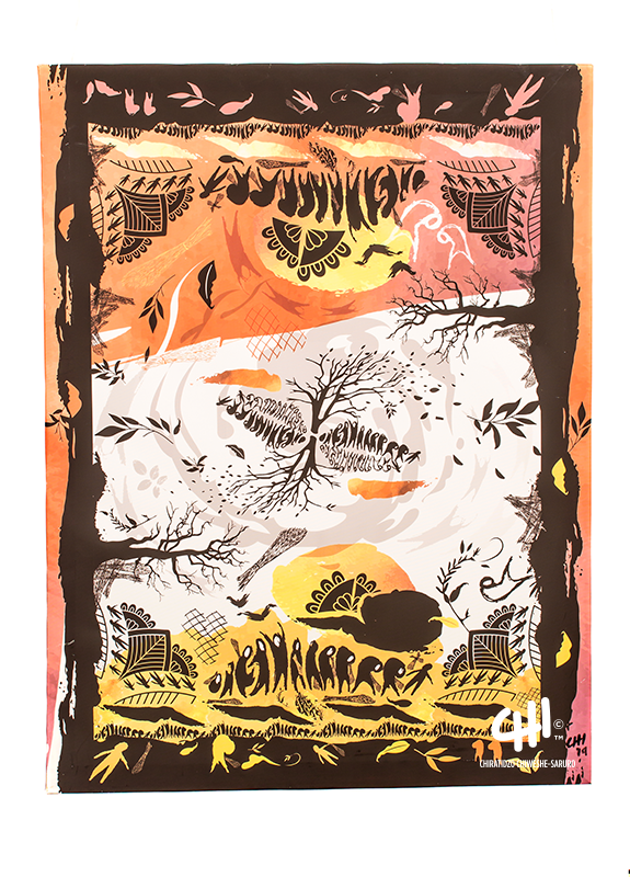 As the Wheel Turns (Beautiful Day series) - Acrylic on Canvas 2019 (approx. A1)