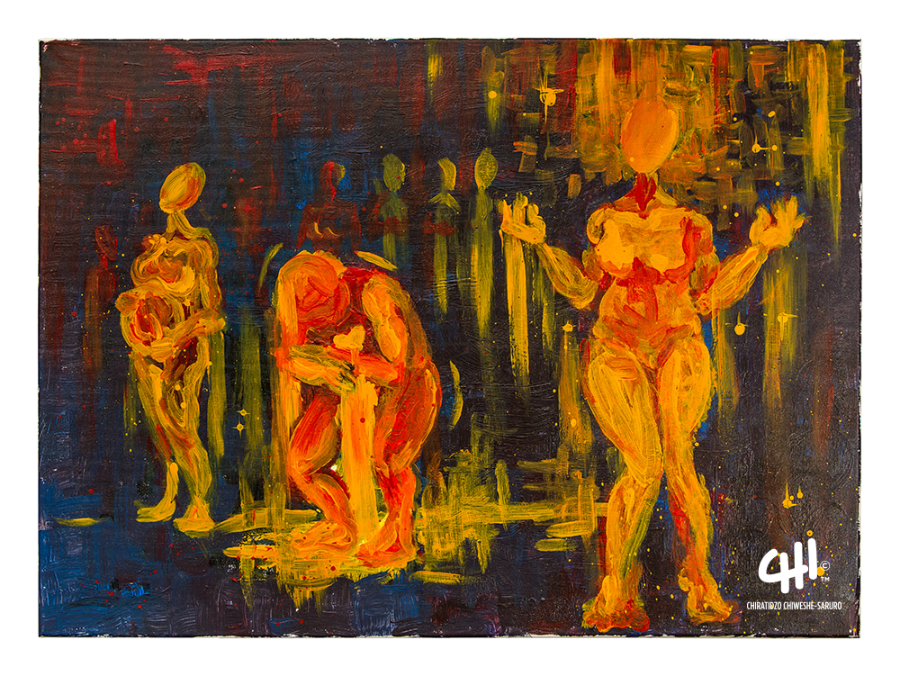 Exhibit A: Woman - Acrylic on Canvas - July 2020 (approx. A2)
