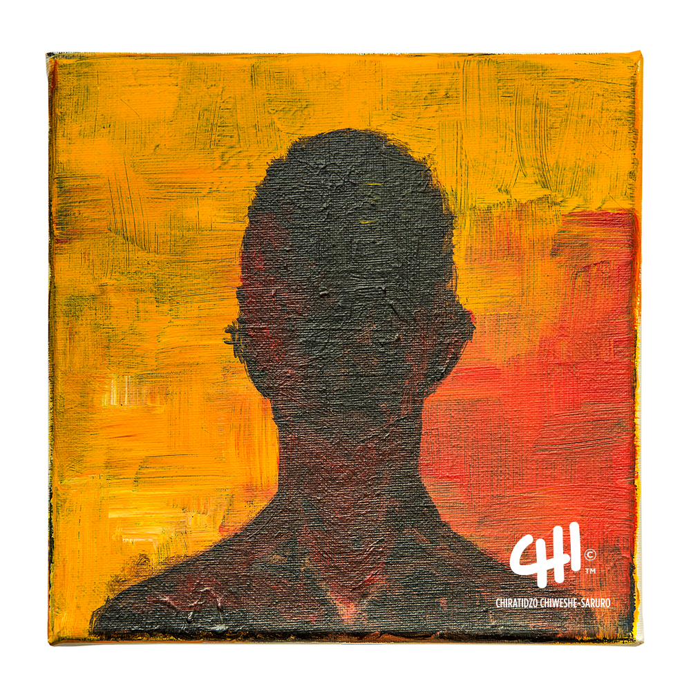 Self-Portrait 1 - Acrylic on Canvas - 2020 (approx. 210mm x 210mm)