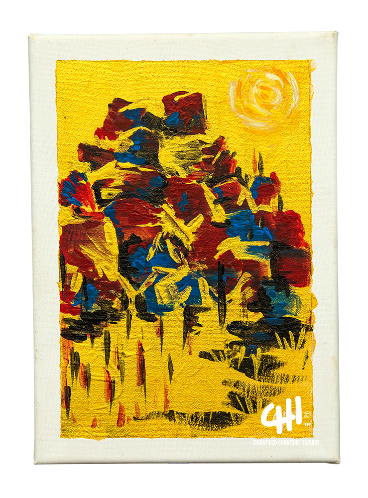 Memories of Home (Dedicated to My Parents) - Acrylic on Canvas - 2021 (approx. A5)