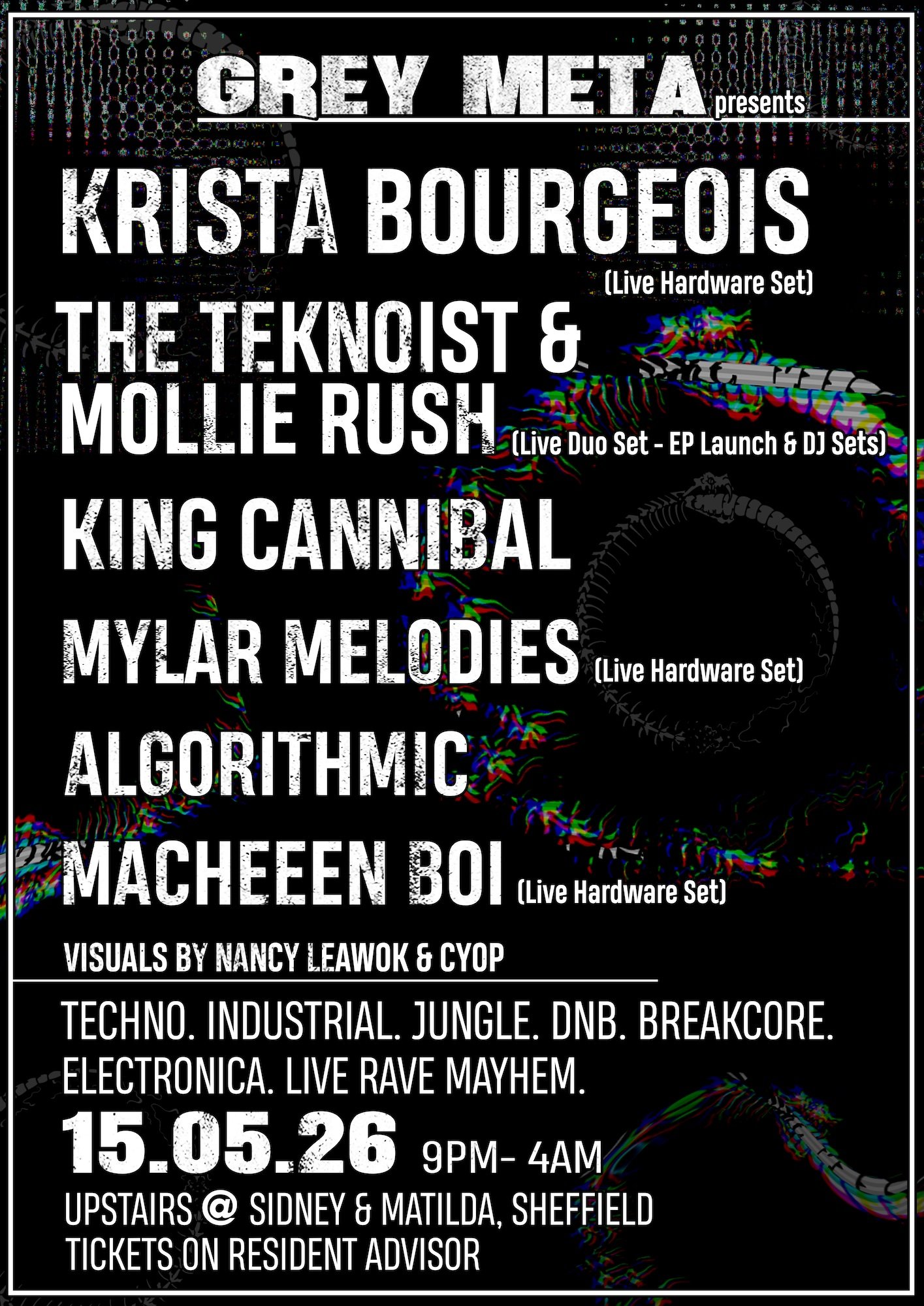Grey Meta - Krista Bourgeois / Teknoist / Mollie Rush / King Cannibal / Mylar Melodies