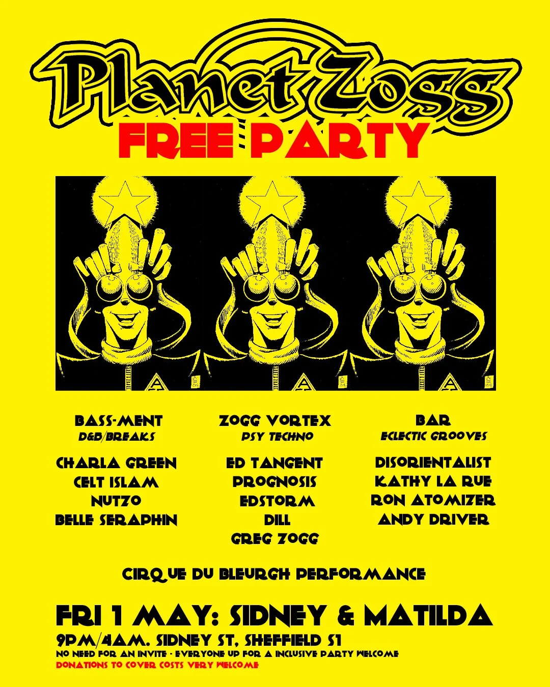 Planet Zogg Free Party