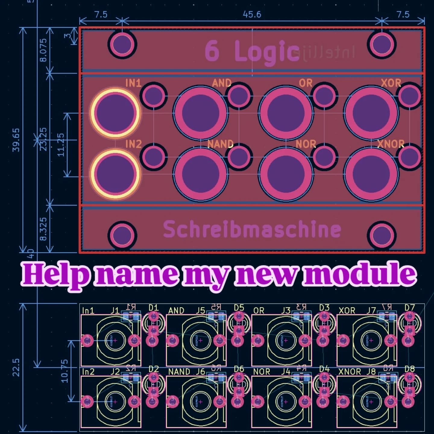 Making a pretty basic utility. 2 inputs, 6 logical outputs, 0 good ideas of what to name it. &quot;6 Log&quot; matches the naming convention of my sequencers, it's kind of a mini Brainiac, IDK. Feel free to throw some ideas at me.