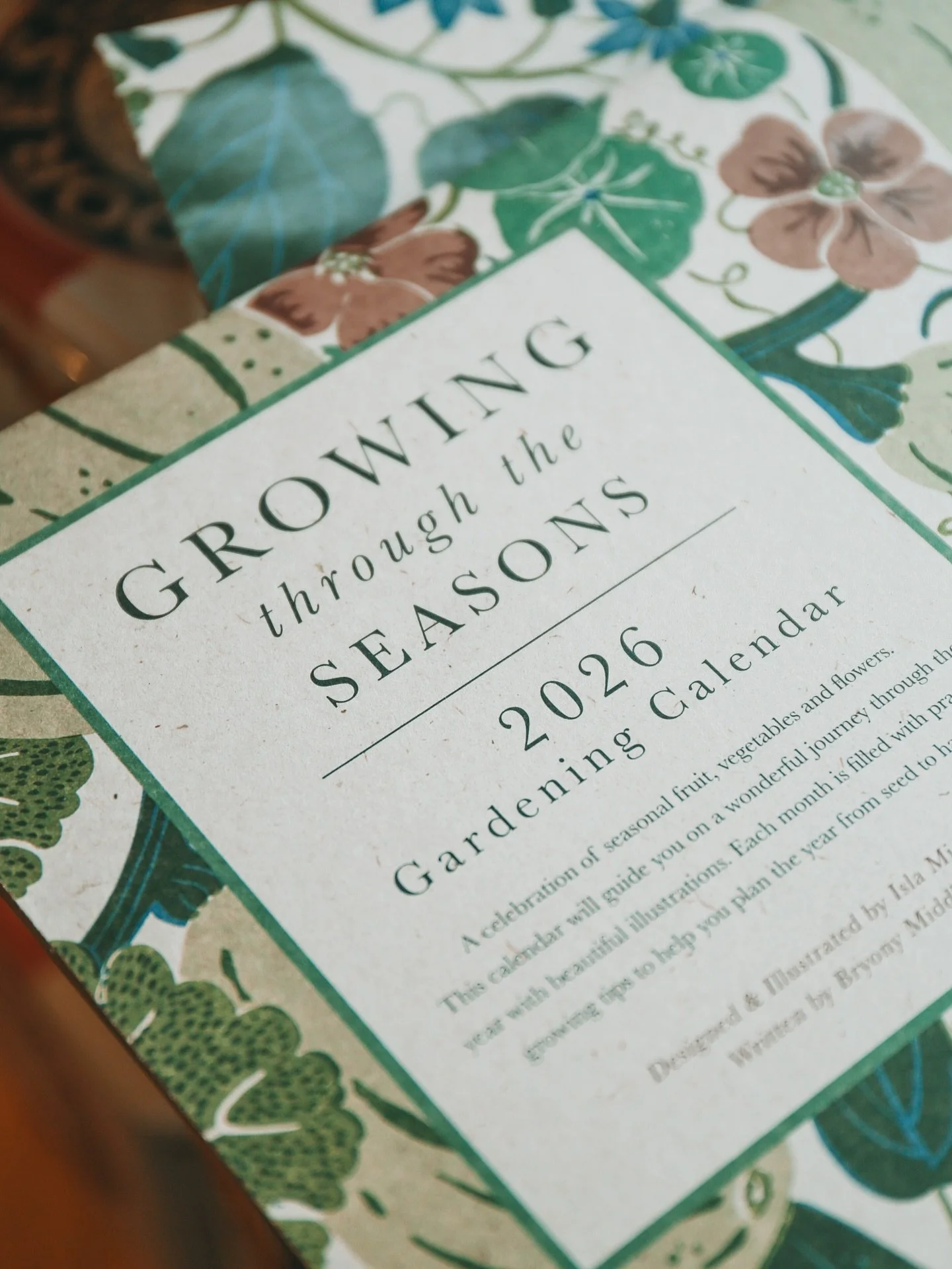 Lovely calendars for 2026, (it’s fast approaching..!!) 
Pick up your calendar from @islajoy_middleton in store. 
With each month giving recommendations on what to sow and grow.