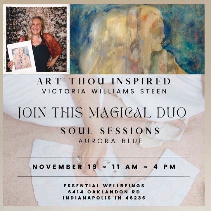 join me @aurora_blue_love at the magical and inspired healing cottage of @essentialwellbeings for a day of soul filling care. meet the soulfully talented @victoriawilliamssteenart , the amazing artist of Art Thou Inspired. she will have original and 