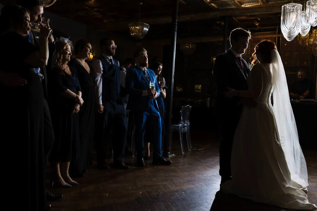 Candid Holmes Mill wedding reception photography in Clitheroe