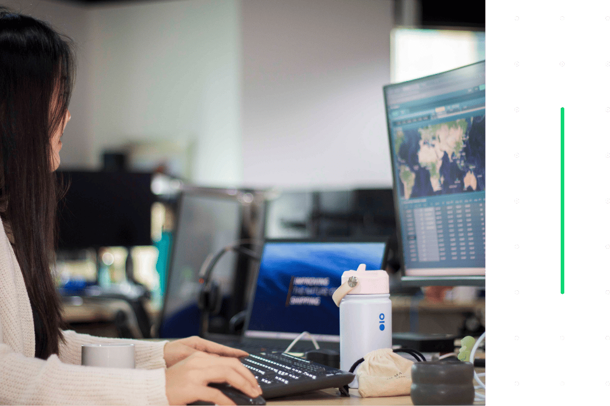 Woman working on computer