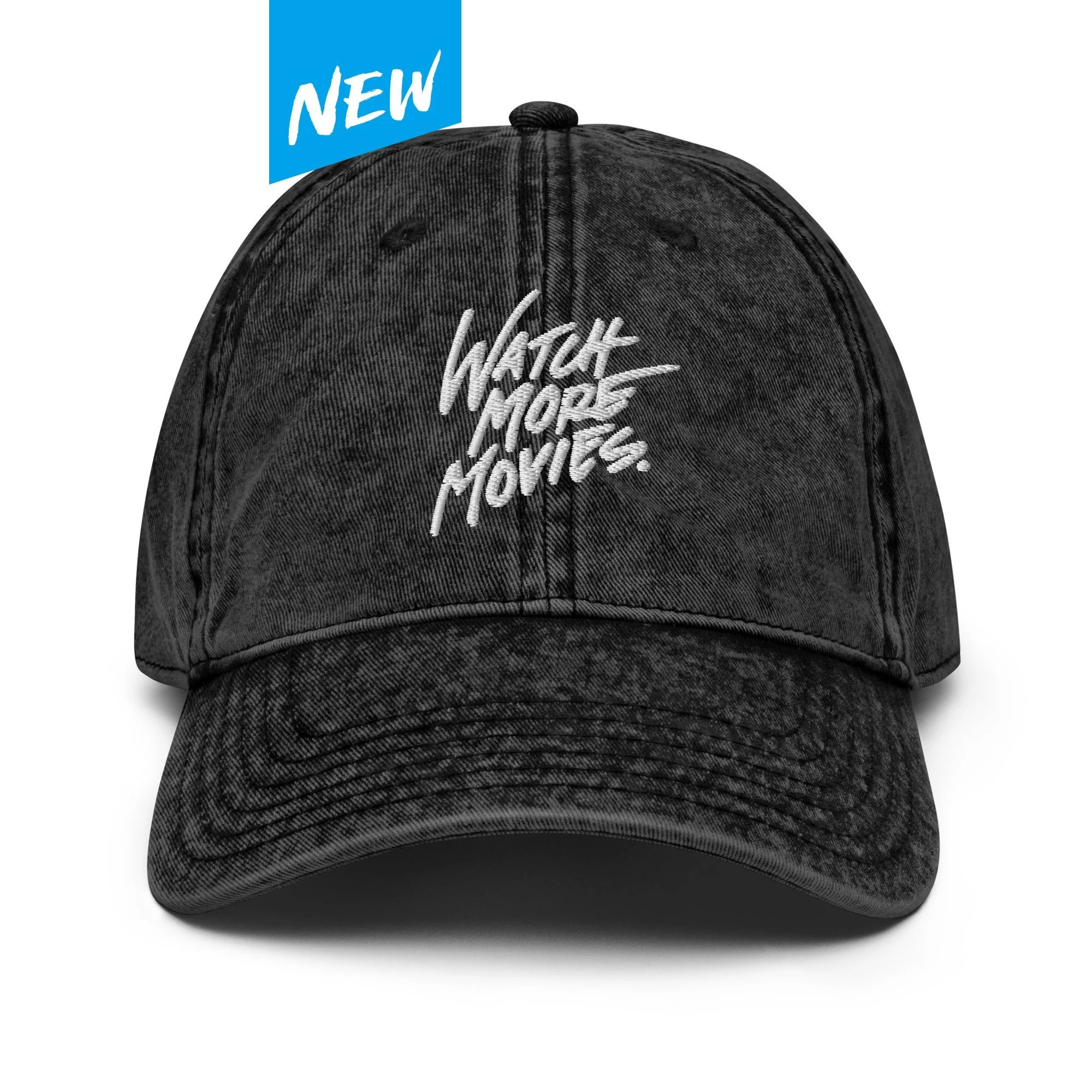 Watch More Movies Vintage Embroidered Cap