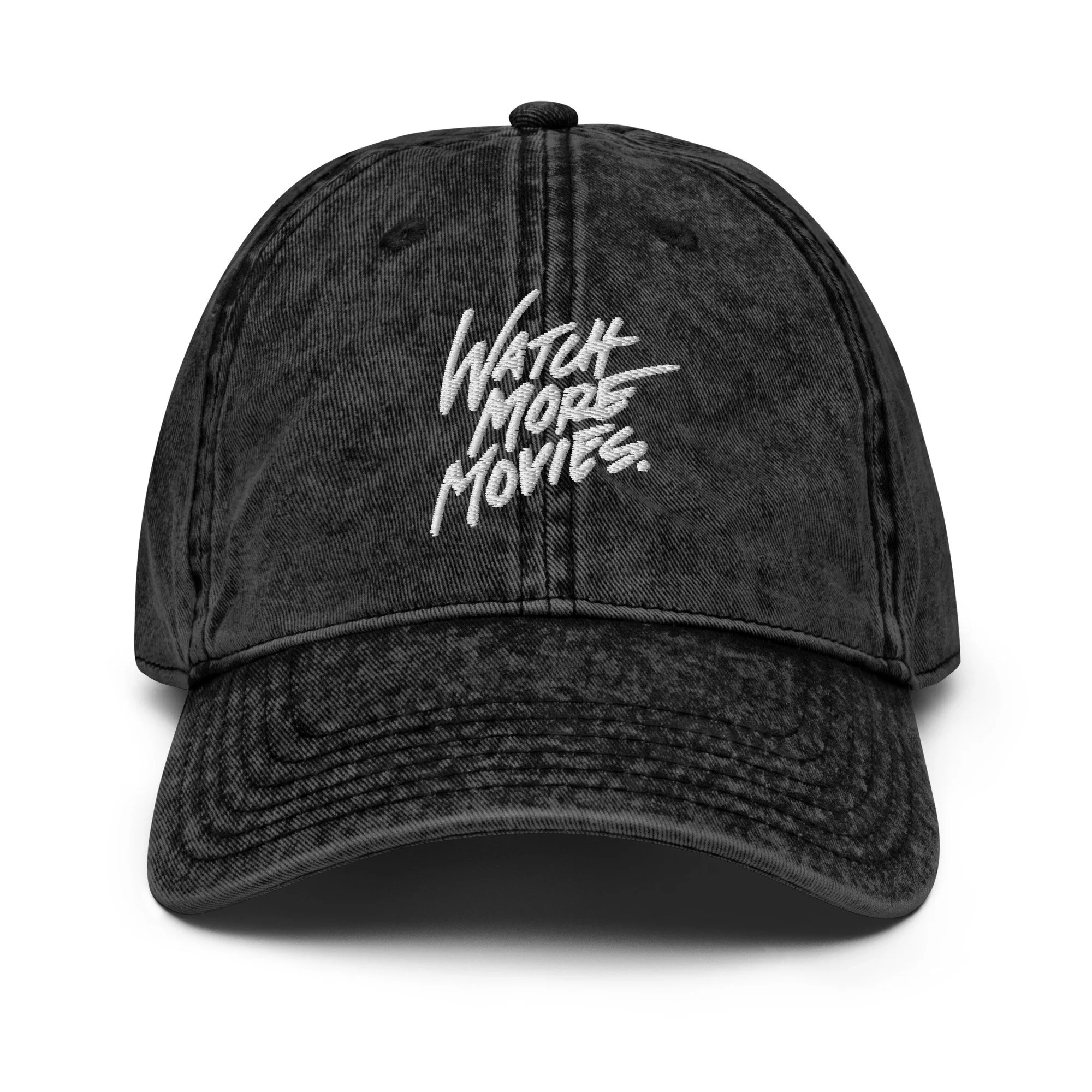Watch More Movies Vintage Embroidered Cap