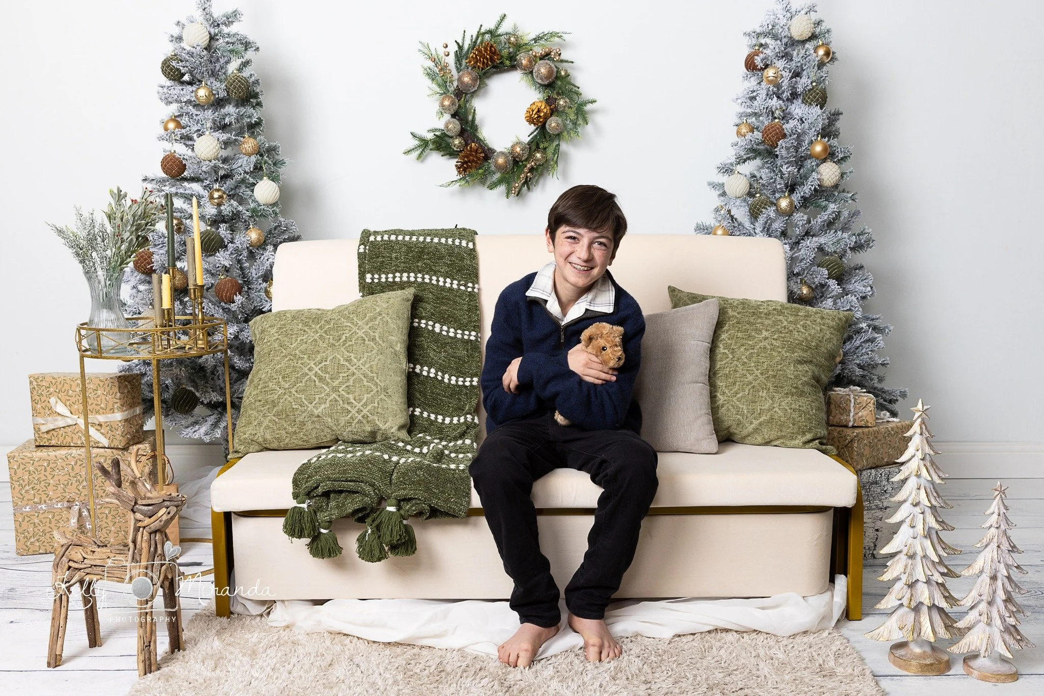 My handsome boy modeling this year's Holiday Mini Session set. I'm loving this color palette! What do you think? And I may be a bit biased but I think he's pretty darn cute. Can't believe he's been modeling for me for almost 13 years now. He still ar