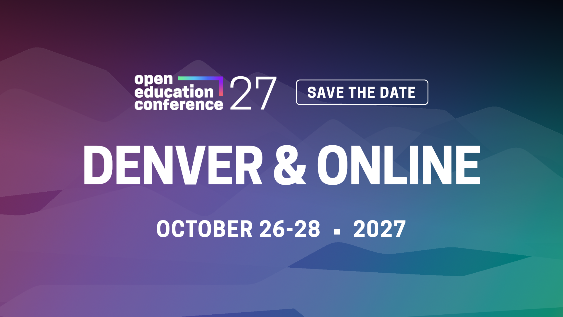 Save the Date: #OpenEd27 Returns to Denver October 26–28