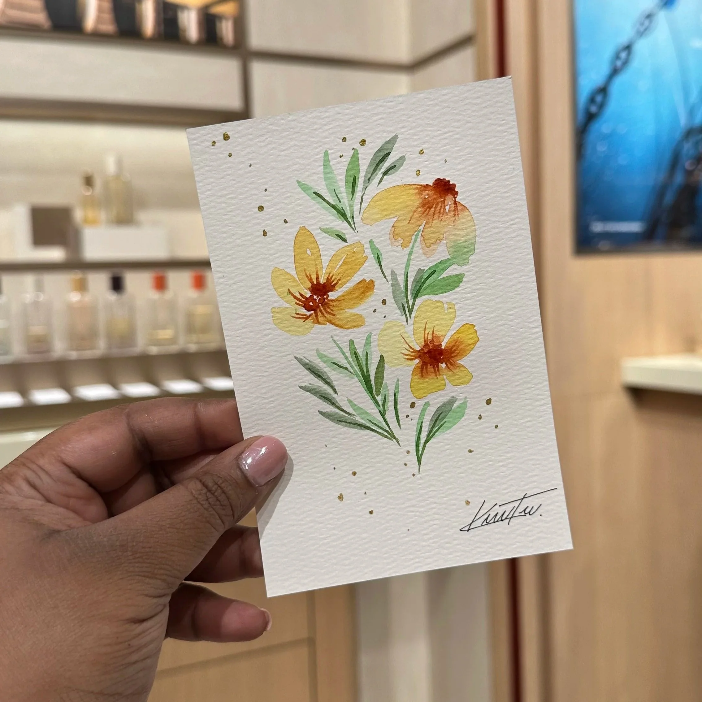 Soft watercolor floral arrangement with muted tones and gentle textures, ideal for elegant designs – Didi Letters