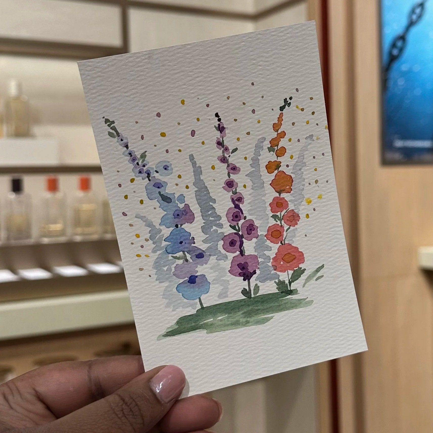 Expressive watercolor flowers painted with fluid strokes, capturing a natural and refined floral aesthetic – Didi Letters