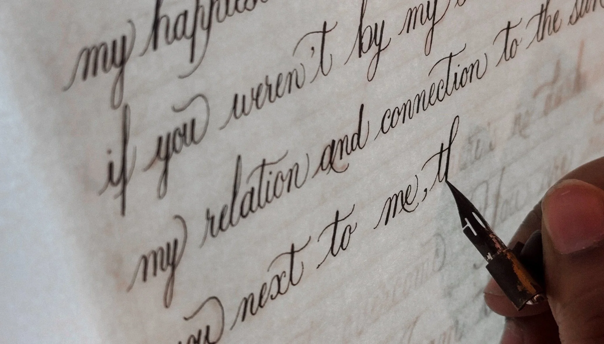 Didi Letters - Elegant hand calligraphy on paper, showcasing modern and traditional lettering for bespoke designs