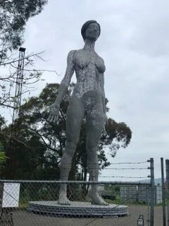 Giant metal woman wanders into small Northern California town 