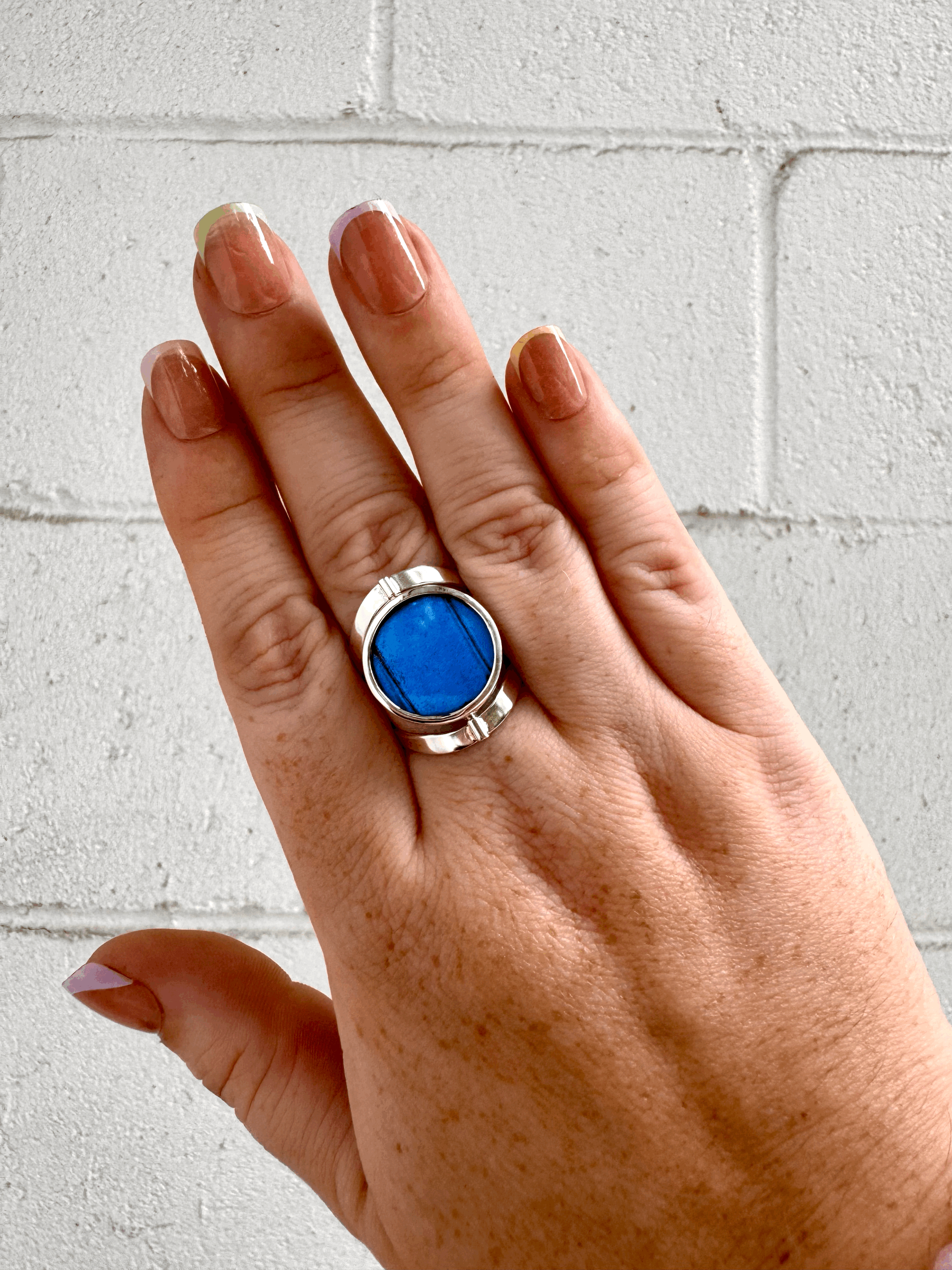 Blue Morpho Flip Ring