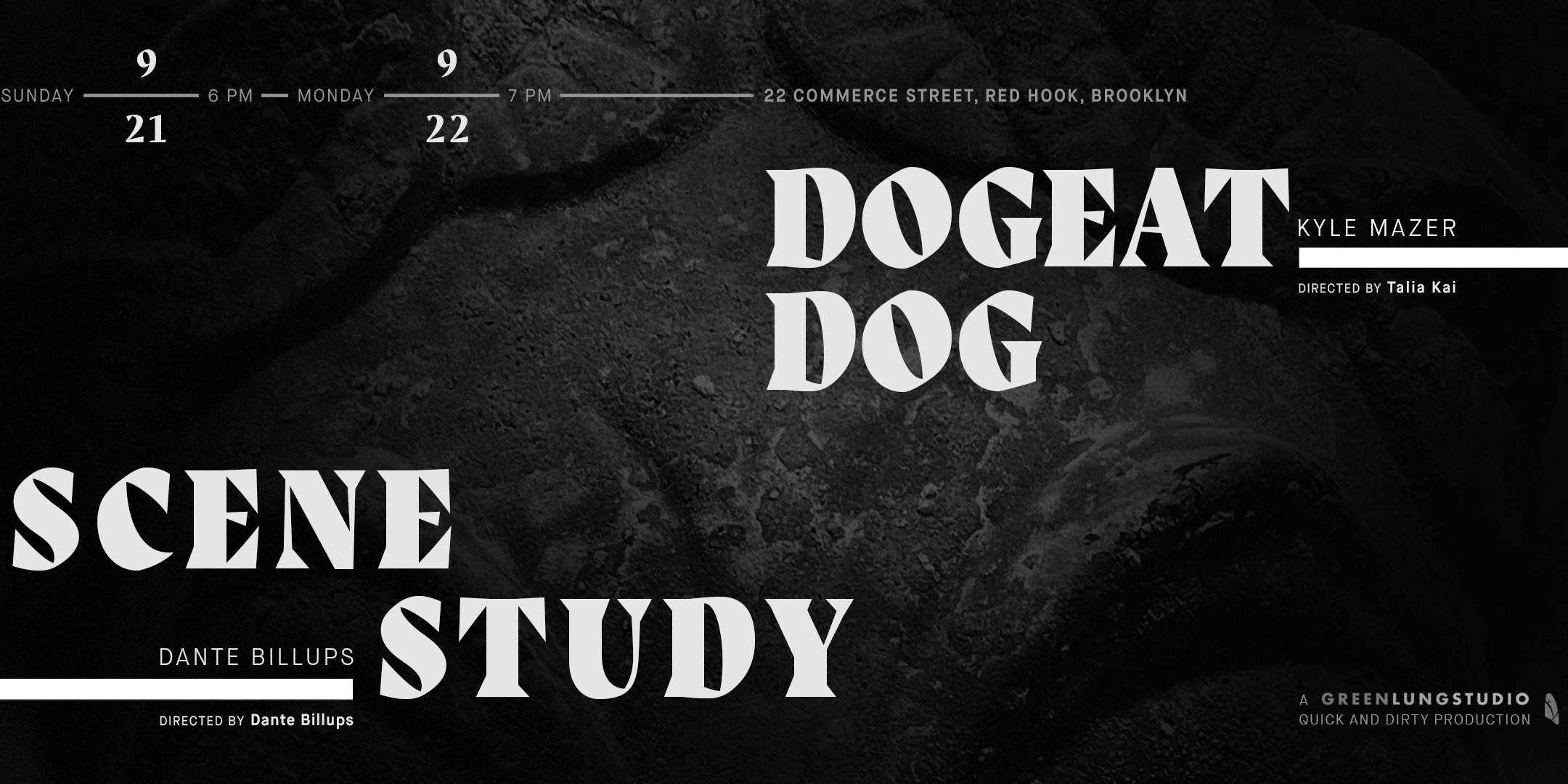 FIRST LOOK: Dog Eat Dog &amp; Scene Study 
