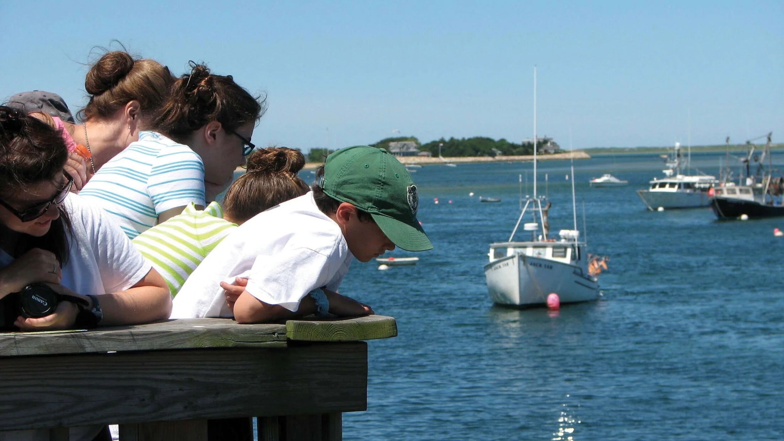 Visitors enjoying the view and the Chatham Pier observation deck