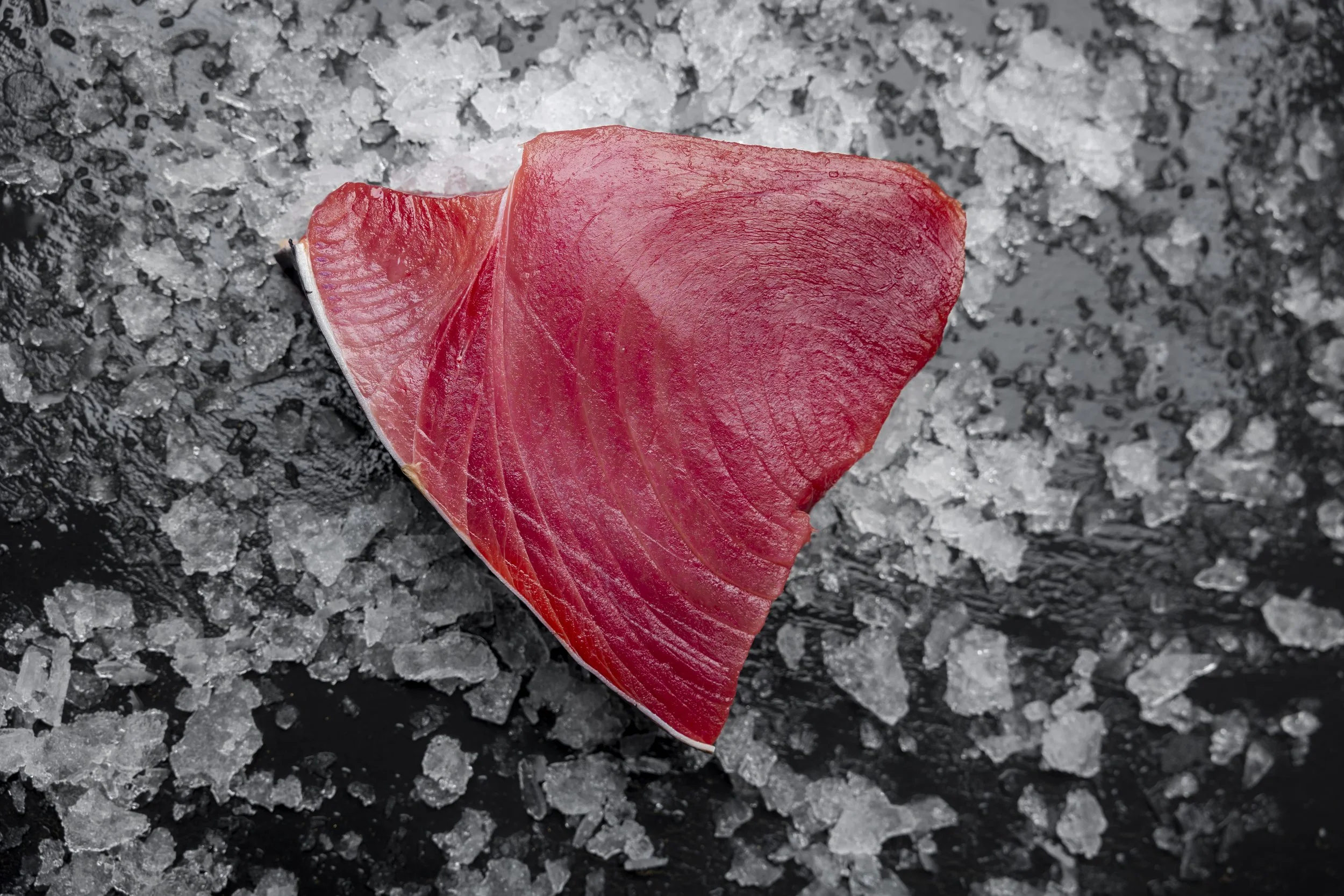 Tuna steak ready to be prepared
