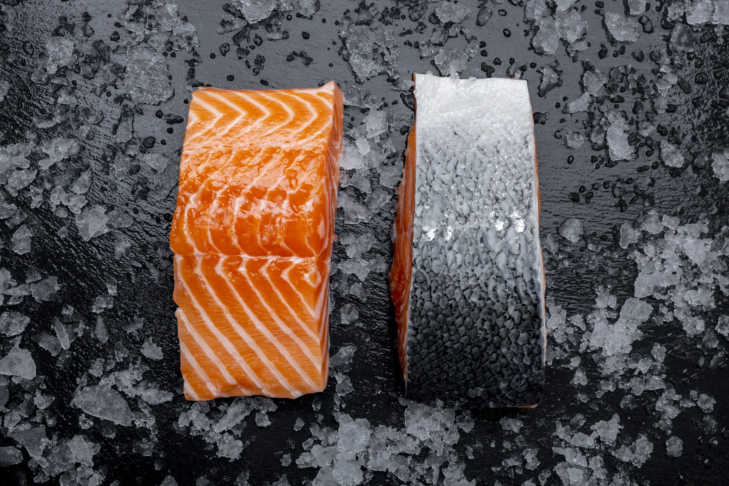 Salmon fillet ready to be cooked