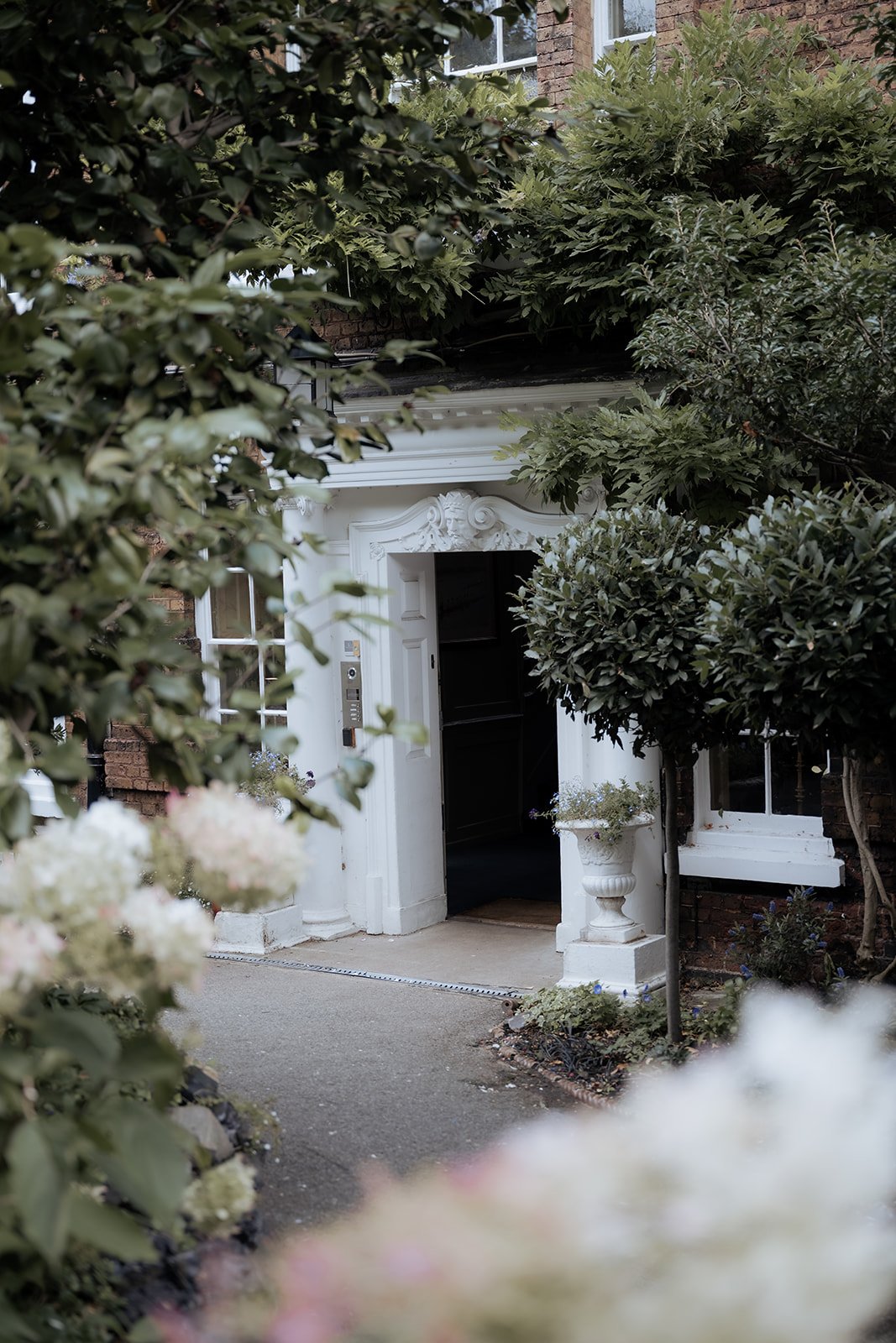 Front door.Winchester House, London. Images by Wildheart Photographer, London Wedding Photographer