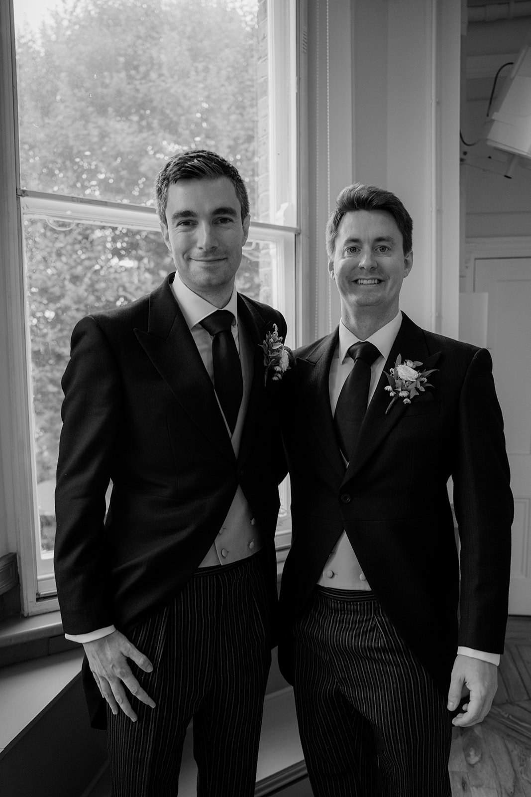 Groom and best man.Winchester House, London. Images by Wildheart Photographer, London Wedding Photographer