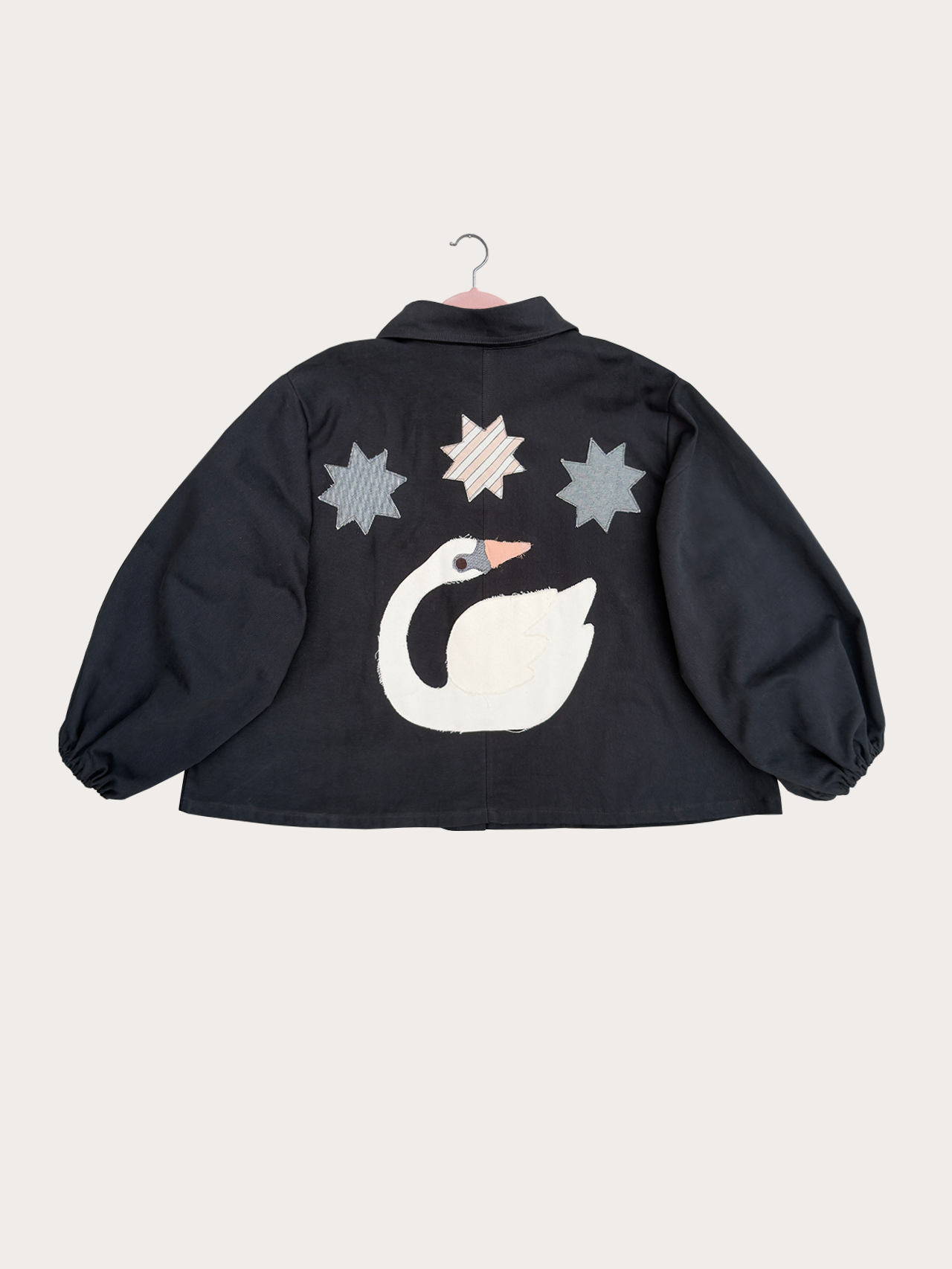 Appliqué Saga Jacket in Coal Twill