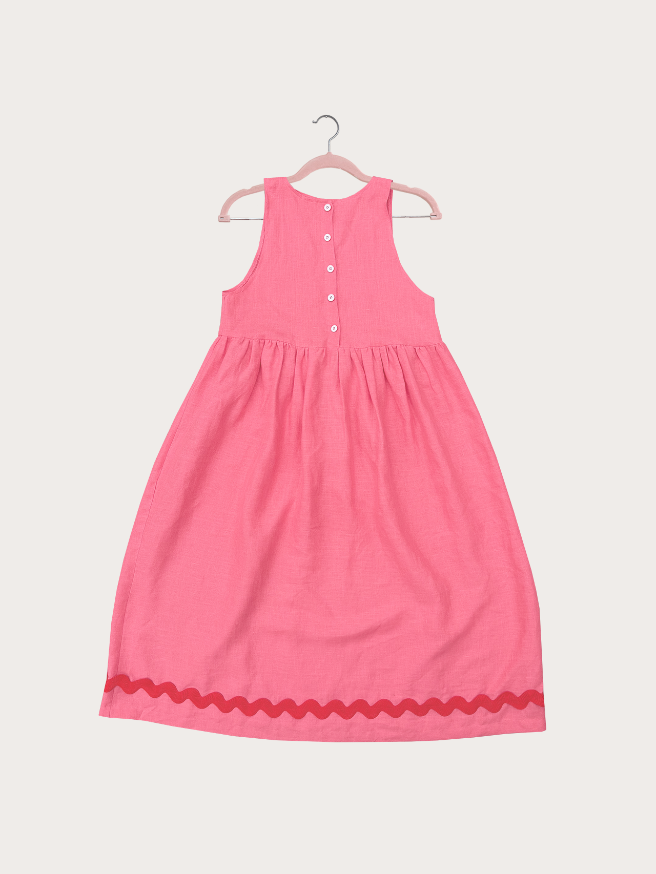 Arden Ric Rac Dress in Sundae Linen