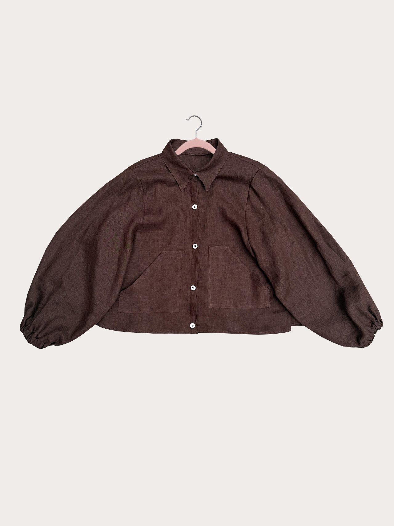 Elbow Shirt in Espresso Linen