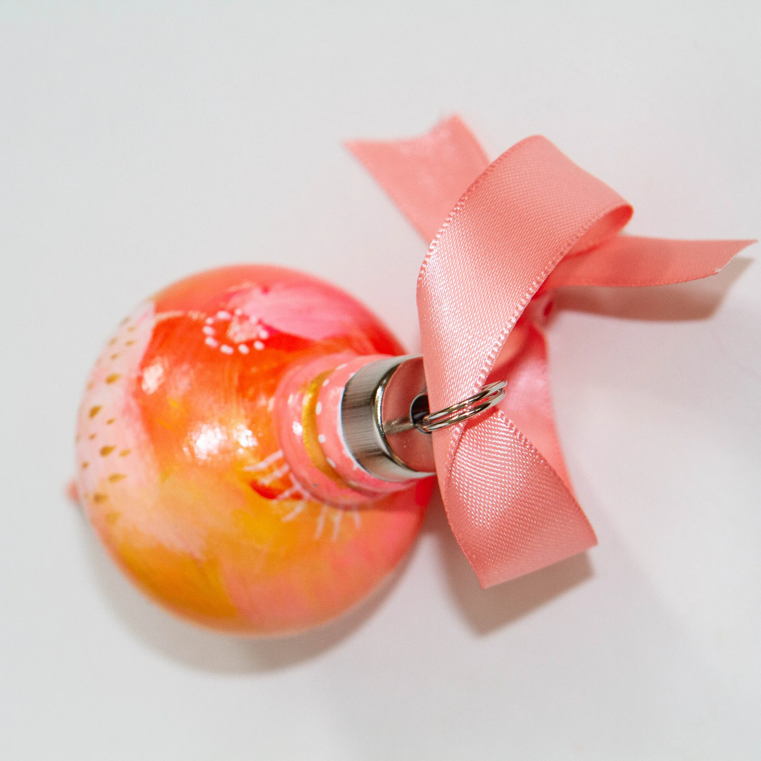 Peach Champagne Bubbles Ornament-4-2.jpg