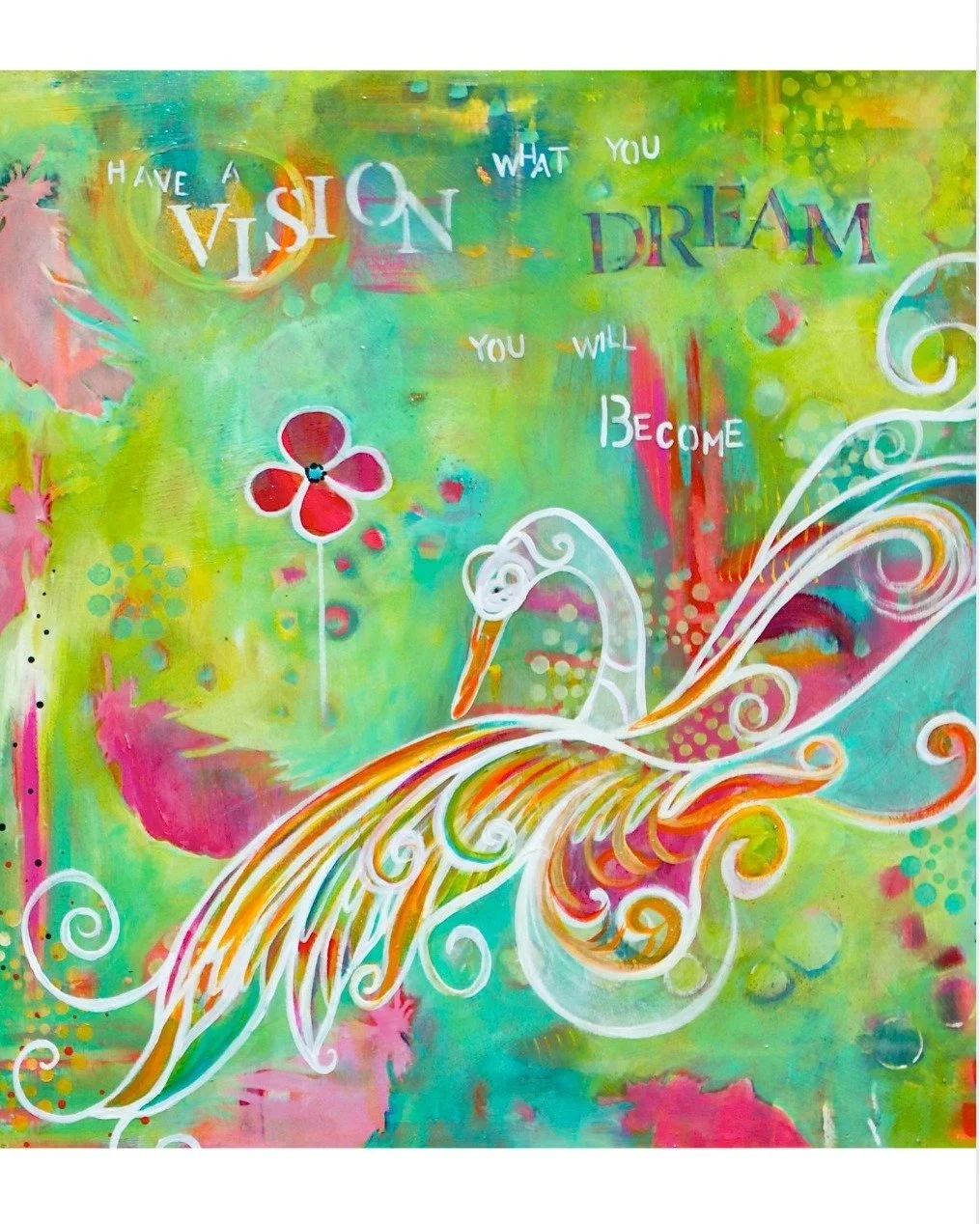 "Have a Vision&rdquo;

I created &ldquo;Have a Vision&rdquo; during a season when I needed to believe that forward movement didn&rsquo;t have to be loud or certain. The flowing lines and lifted wings became a symbol of trust &mdash; trusting wha