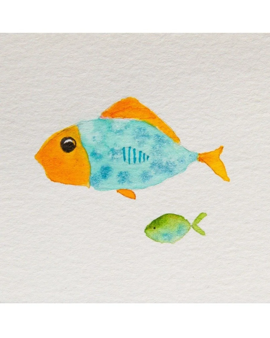 🌺 Slow Sunday&hellip;

Still thinking about Aruba 🏝️ the light, the color, and that feeling of standing near the water, knowing there&rsquo;s a whole world just beneath the surface.

These little fish grew out of that&hellip;

Small sketches at fir