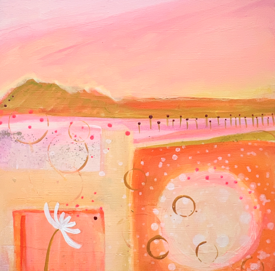 Where the Light Lingers, framed acrylic painting