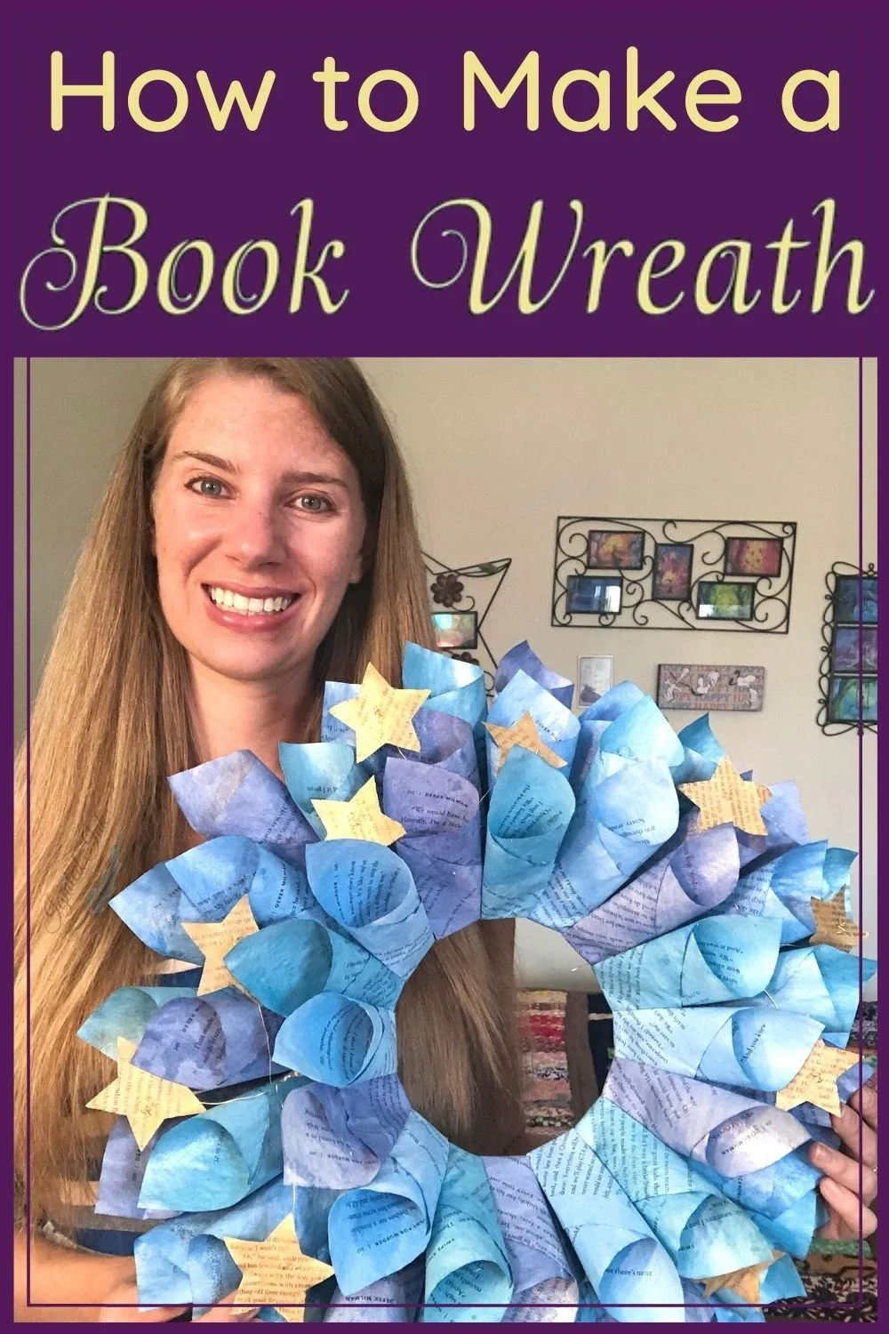 Repurposing Books: How to Make a Book Wreath