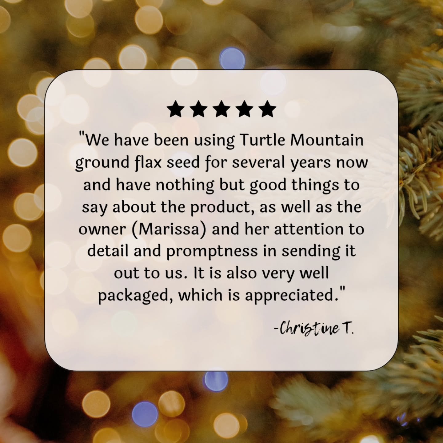 Nothing better than waking up Monday morning to this review in my inbox 🥰 Christine has been a customer since we opened - we always have nice chats when she calls in! 

Happy Monday everyone!