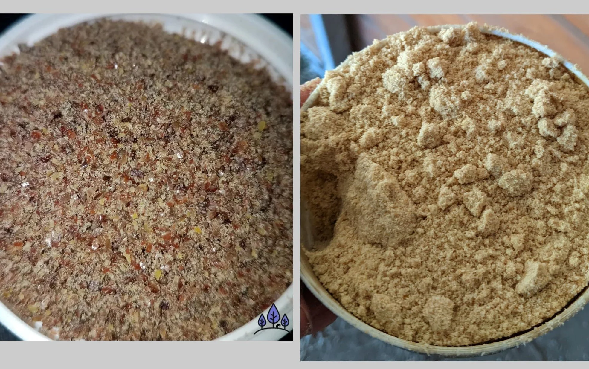 This comparison never gets old!

Here is a side by side one of our customers did and sent to us. She ended up grabbing a bag of a different brand from her feed store when she ran low on ours. ⬇️

"I have always loved the high quality of Turtle M