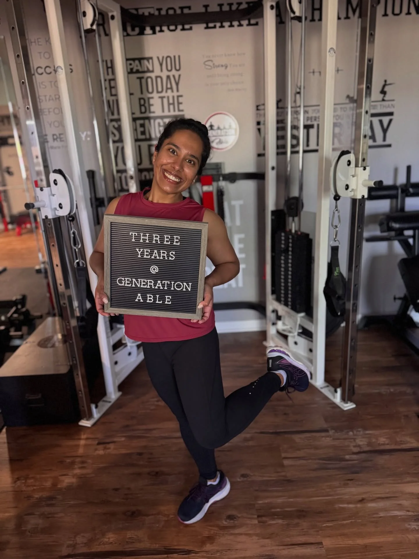 Happy workout anniversary, Vishakha!! 

Vishakha has been showing up, putting in the work, and staying consistent for THREE years now&hellip; and that&rsquo;s not something you see every day.

Not every workout is easy. Not every week is perfect. But