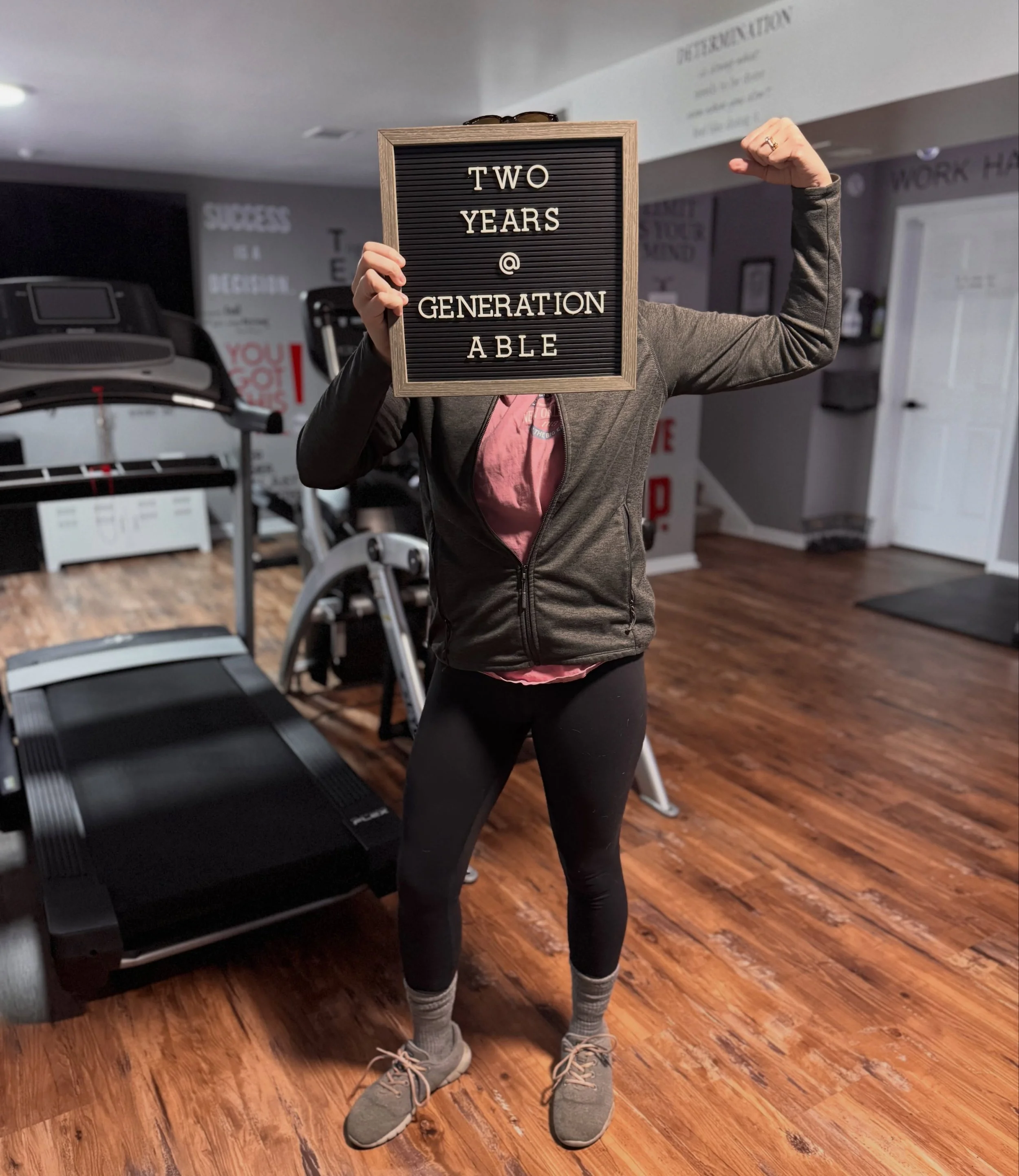 Congratulations to Carrie on 2 years at Generation Able! 

As a busy nurse, life can get hectic, but Carrie continues to make herself a priority and show up consistently for herself. Her dedication, hard work, and commitment to her health and strengt