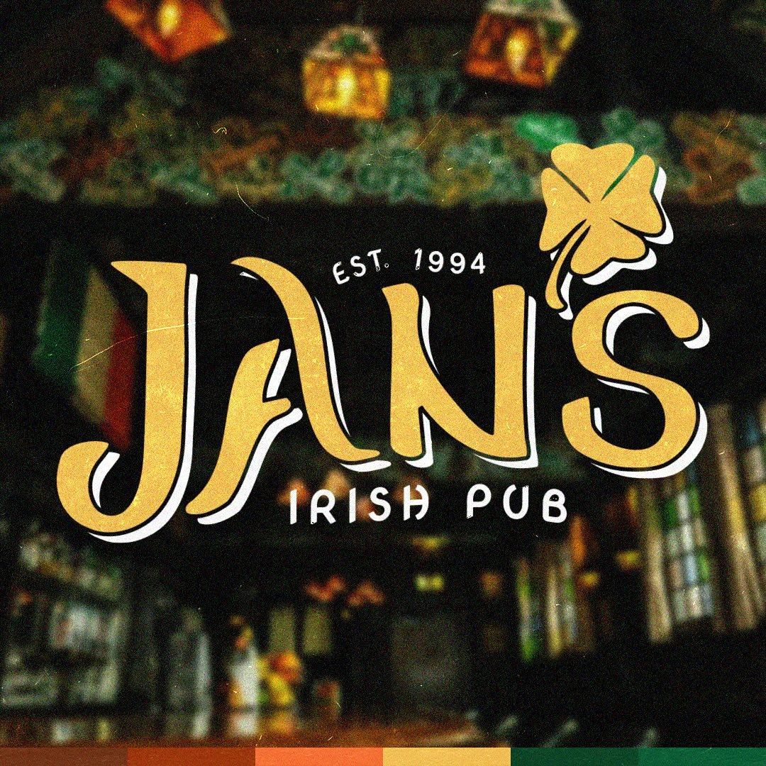 A lil logo + branding for a fake pub inspired by my lovely brother, Dan (aka Jan Doss)🧡💚

Been too long since I&rsquo;ve done a project just for fun, so wanted to start 2025 off by designing things I enjoy 

If you or anyone you know needs a logo, 