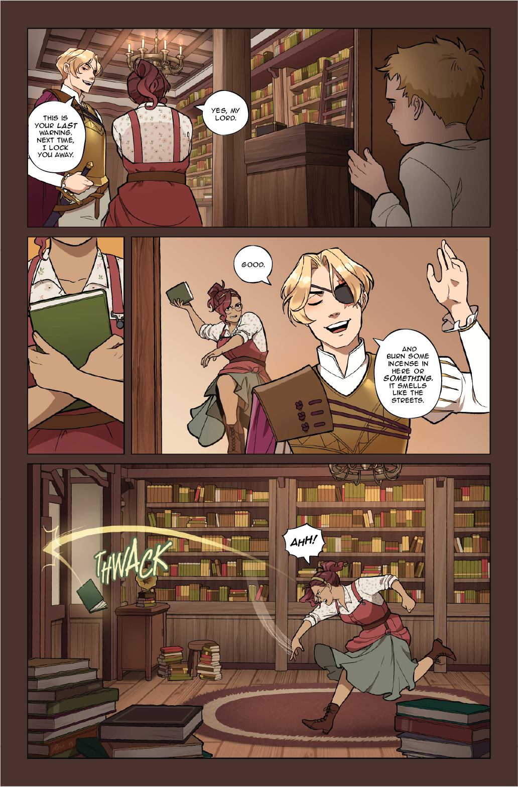 BOUND BY WORDS #1 (Attic Door Media) | Written by Mark Romero | Art by Deborah Hauber | Edited by Claire Napier