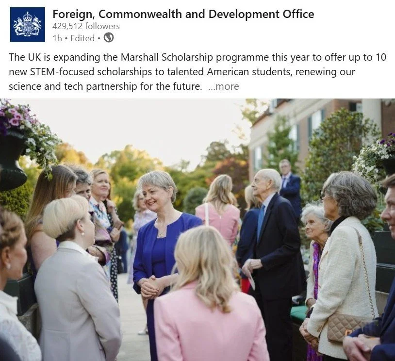 FCDP announces addtional funding for marshall scholarship