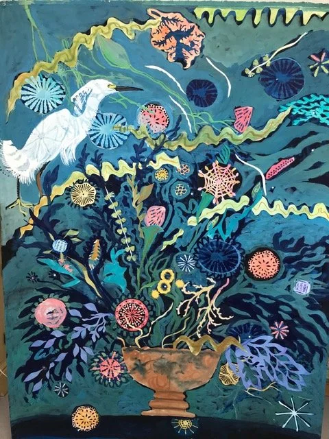 Watery Bouquet with Egret.jpeg