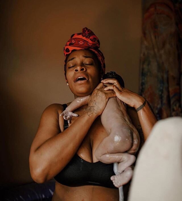 The face of RELIEF &amp; belief in all of her POWER. Bliss. 🤎
&bull;
&bull;
&bull;

shared from: rebornwithin 
#bornathome #midwifery #homebirth #midwife #blacklove #blackmidwife #floridamidwife #delayedcordclamping