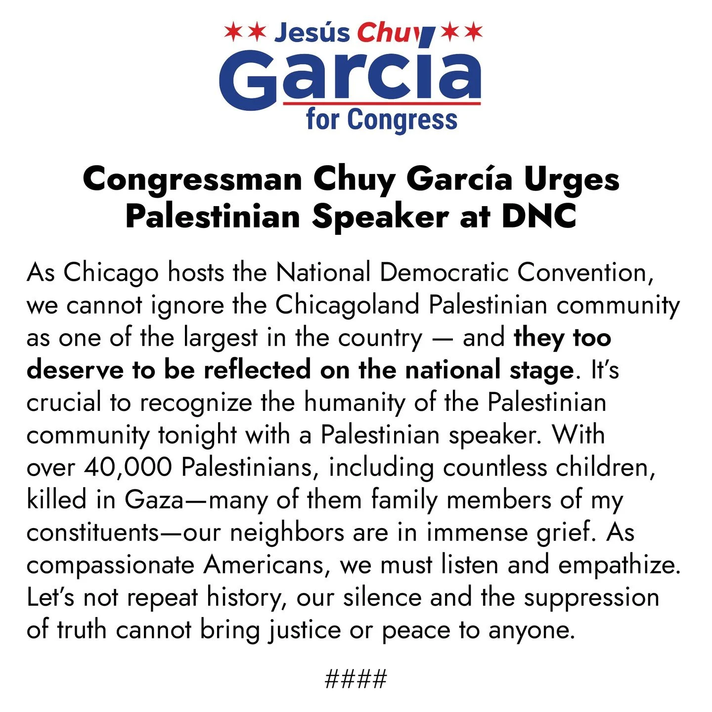 The Chicagoland Palestinian community is one of the largest in the country &mdash; and they too deserve to be reflected on the national stage. #dnc2024