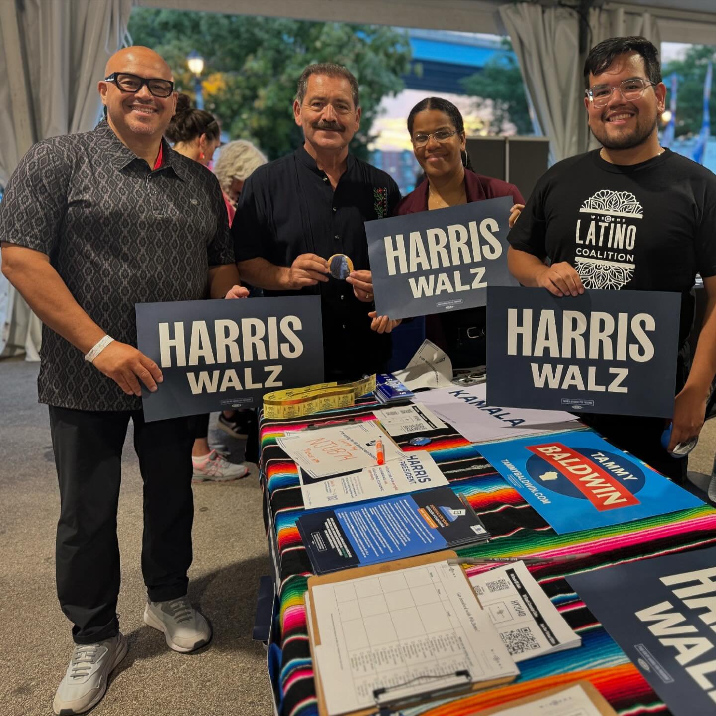 We&rsquo;re 73 days away and we gotta do something! 💙Joined the @kamalaharris and @timwalz campaign in Wisconsin! Connecting with Latinos in Milwaukee to kick-off the 51st Annual Fiesta Mexicana! 🇲🇽 

Special thanks to Council President Jos&eacute