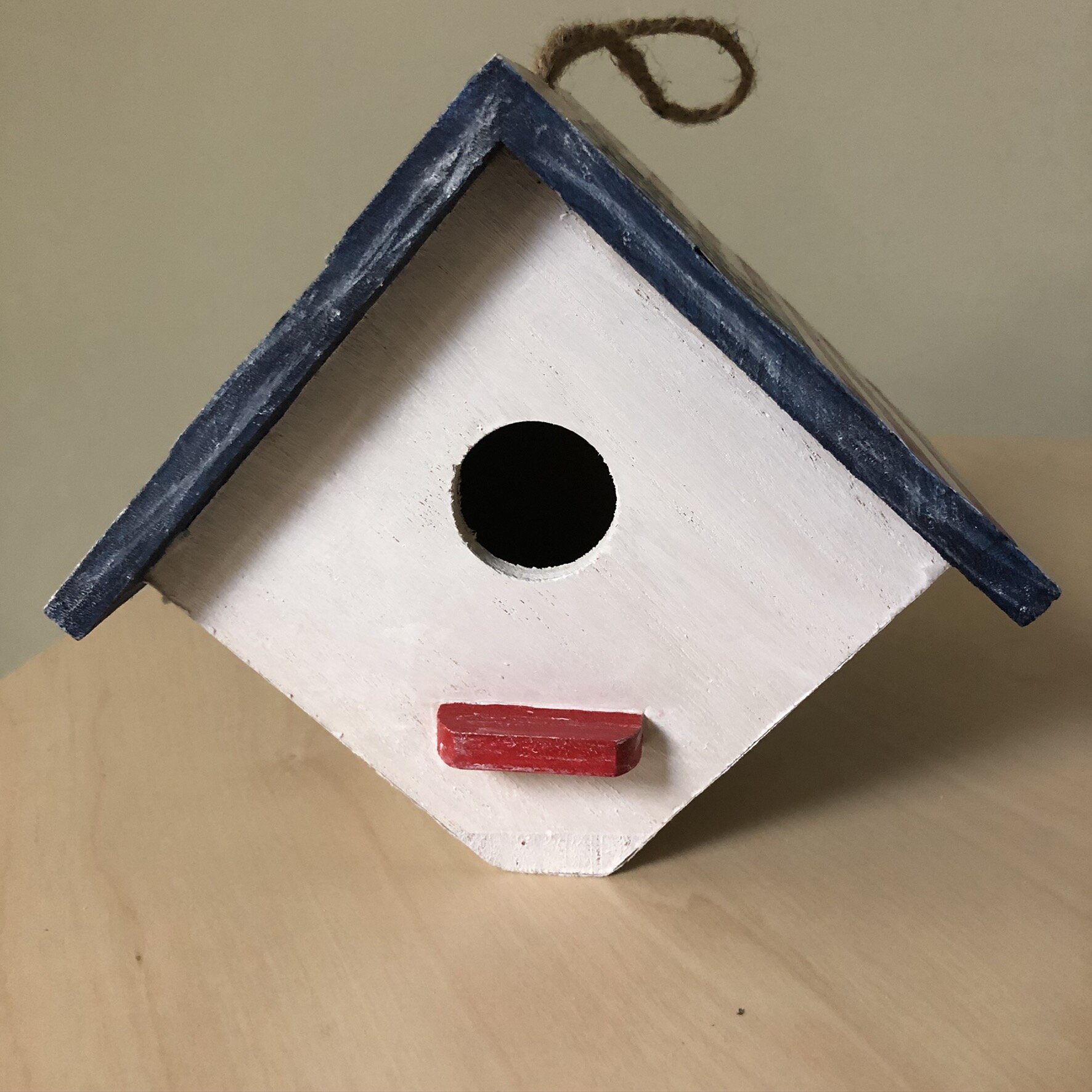 Independence Day Decoupage Wren Style Birdhouse