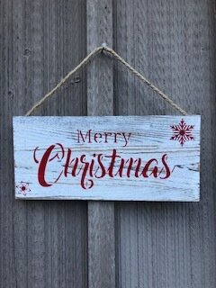 Merry Christmas - painted Pallet Plank Sign
