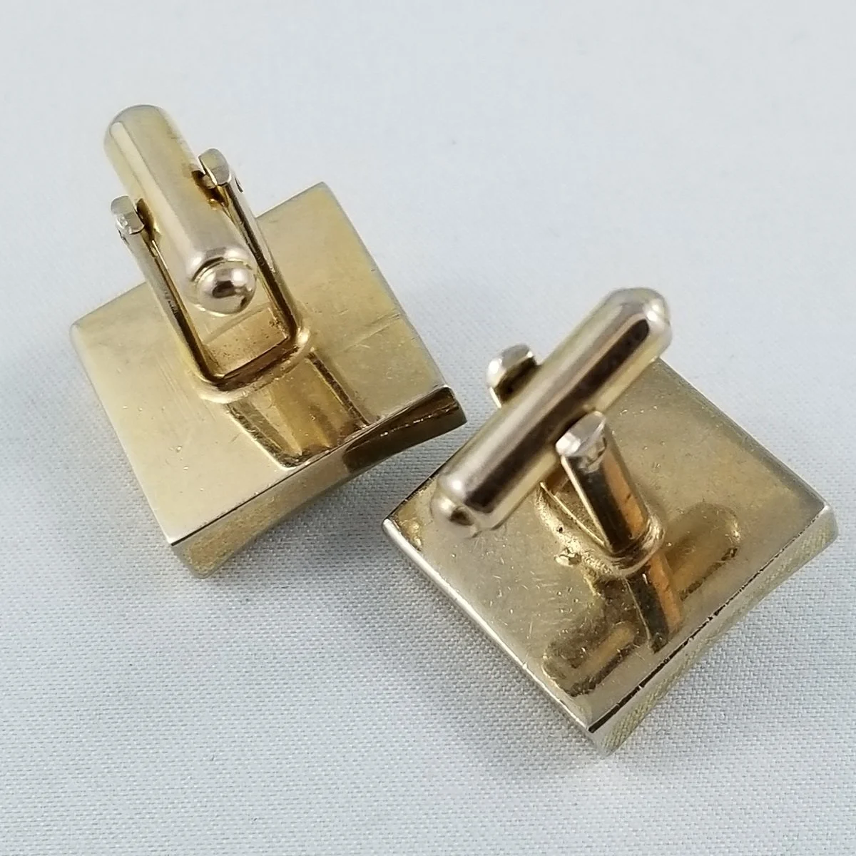Modernist Olivine Watermelon Rivoli Austrian Crystal Square Cufflinks -8.jpg
