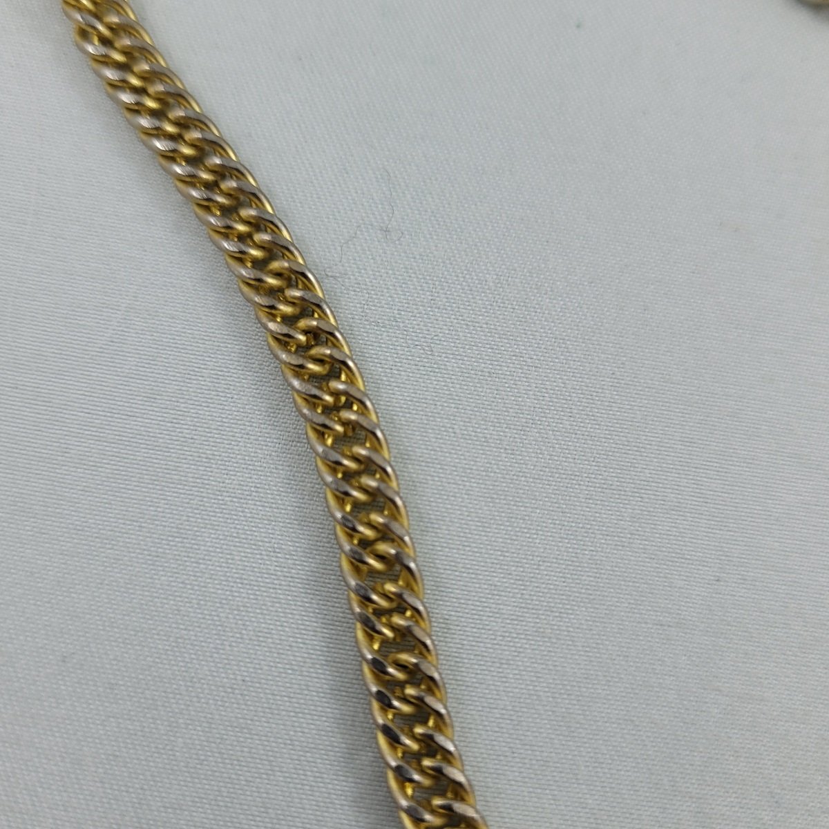 Gold Plated 4mm Diamond Cut Double Curb Chain 16 Inch Necklace -2.jpg