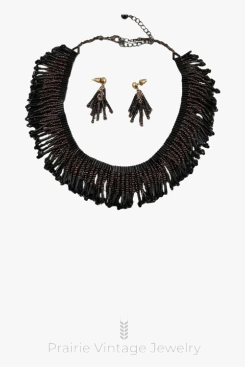 Gema, Star Filigree Fringe, Ribbon Choker, Necklace - Jewelry by Sande Gene